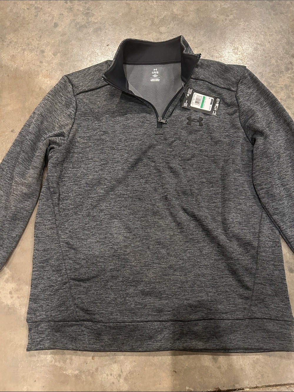Under Armour Men's Dark Gray Heather 1/4-Zip Performance Pullover
